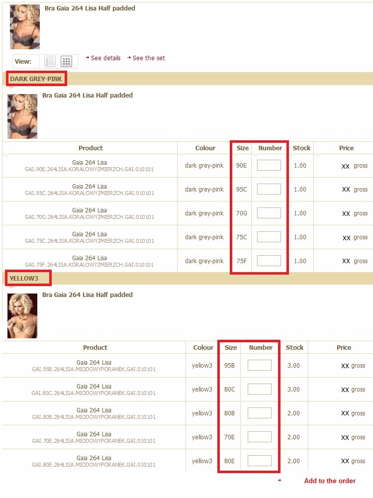 Product card